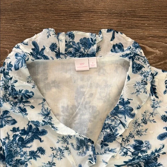 LoveShackFancy x GAP Blue Floral Mini Dress Women's Size Small Limited Edition - Picture 3 of 13